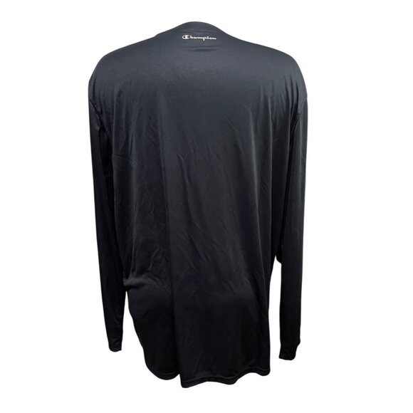 Champion Long Sleeve Moisture Wicking Base Performance Active Top Sz XL Mens Bla - Picture 3 of 8